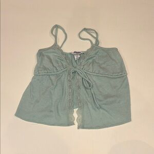 Tilly's Light Green Lace Tank Top
